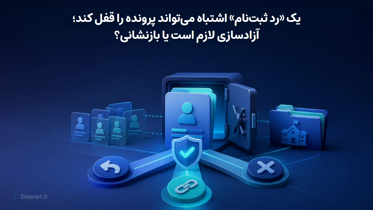 یک «رد ثبت‌نام» اشتباه می‌تواند پرونده را قفل کند؛ آزادسازی لازم است یا بازنشانی؟